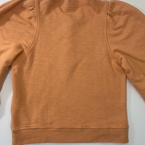 Ulla Johnson Asher Orange Puff Sleeve Sweatshirt Sz S - Picture 9 of 11